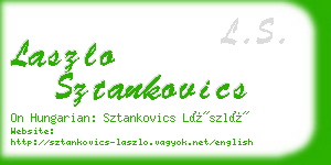 laszlo sztankovics business card